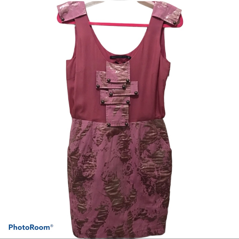 NWT Mackage collection pink shift dress 6